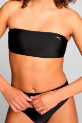 Góra od bikini Bandeau w kolorze czarnym. Czarne stroje kąpielowe damskie Puma, s, bez wzorów, z materiału. Za 101.99 zł.