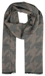 Męski Szalik Alties - Beżowy, Duży Wzór. Brązowe szaliki męskie Alties, bez wzorów, z bawełny. Za 59.00 zł.