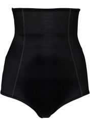 Figi shape z wysoką talią, silny stopień modelowania sylwetki. Czarne majtki damskie bonprix, z bawełny. Za 77.99 zł.