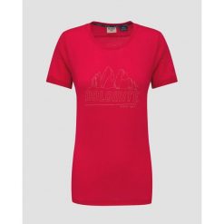 T-shirt damski Dolomite Cristallo Merino SS Watermelon Red. Czerwone koszulki sportowe damskie Dolomite, bez wzorów, bez ramiączek. Za 439.99 zł.
