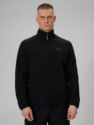 4F Bluza dresowa regular bez kaptura męska - czarna M. Czarne bluzy sportowe męskie 4F, m, bez wzorów, z dresówki, bez kaptura, na fitness i siłownię. W wyprzedaży za 159.99 zł.