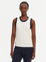 Liu Jo Sport Sweter TA5092 MS022 Biały Regular Fit. Białe swetry nierozpinane damskie Liu Jo Sport, s, bez wzorów, z syntetyku, sportowe, bez kołnierzyka, bez ramiączek. Za 279.99 zł.
