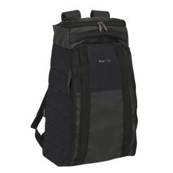Plecak Safta Black Skóra syntetyczna. Czarne plecaki męskie MBRANDS, bez wzorów, ze skóry. Za 274.75 zł.