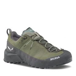Buty trekkingowe Salewa Wildfire Leather 2 GTX. Czarne trekkingi męskie Salewa, z gore-texu, bez zapięcia. Za 773.00 zł.