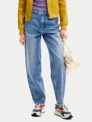 Desigual Jeansy Ariel 24WWDD38 Niebieski Balloon Fit. Niebieskie jeansy damskie Desigual, bez wzorów, z bawełny. Za 289.99 zł.