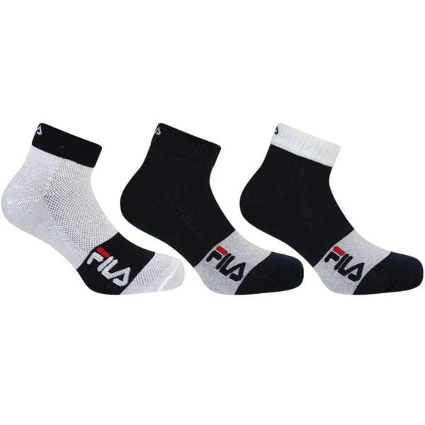 Fila skarpetki 3-pack quarter biało-granatowe 39–42. Białe skarpety męskie Fila, bez wzorów. Za 139.99 zł.