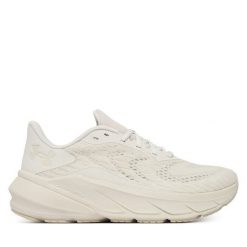 Buty do biegania Under Armour. Białe obuwie sportowe damskie Under Armour, bez wzorów, bez zapięcia, do biegania. Za 399.99 zł.