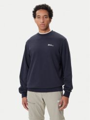 Jack Wolfskin Bluza Essential A63843 Granatowy Regular Fit. Niebieskie bluzy męskie Jack Wolfskin, m, bez wzorów, z bawełny, bez ramiączek, bez kaptura. Za 309.99 zł.
