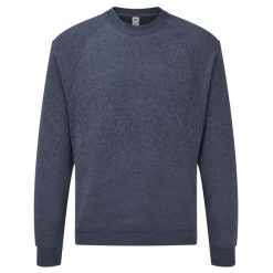 Klasyczna Bluza Raglanowa Unisex Dla Dorosłych. Niebieskie bluzy męskie fruit of the loom, m, bez wzorów, klasyczne, bez ramiączek, bez kaptura. Za 79.99 zł.