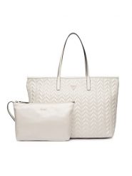 Guess Torebka Cheryl HWTQ97 20240 Kremowy. Białe shopperki damskie Guess, z aplikacjami, ze skóry, bez dodatków. Za 719.99 zł.