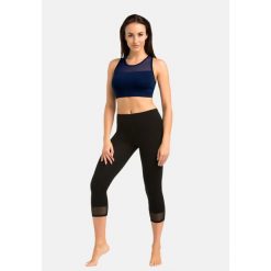 Legginsy na fitness damskie Teyli Glamo 3/4. Czarne legginsy damskie Teyli, xl, bez wzorów, z bawełny, na fitness i siłownię. Za 99.95 zł.