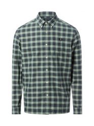 Fred Perry koszula casual - Tartan Oxford Mężczyźni Comfort Fit Bawełna zielony, S. Zielone koszule męskie Fred Perry, m, bez wzorów, z bawełny, casualowe, bez kołnierzyka, bez ramiączek. Za 479.95 zł.