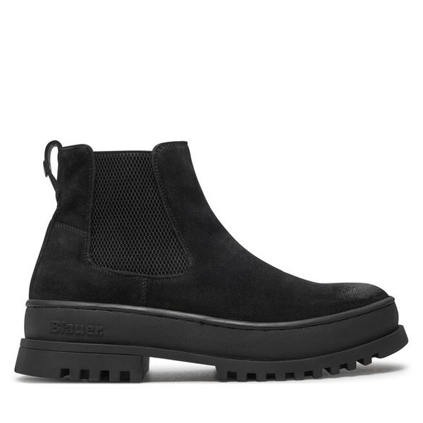 Sztyblety Blauer. Niebieskie botki męskie Blauer, bez wzorów, bez obcasa, bez zapięcia. Za 439.99 zł.