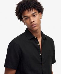 Superdry Riviera koszula lniana krótki rękaw — 100% len, relaxed fit. Niebieskie koszule damskie Superdry, na lato, s, bez wzorów, ze lnu, klasyczne, bez kołnierzyka, bez ramiączek. Za 344.20 zł.