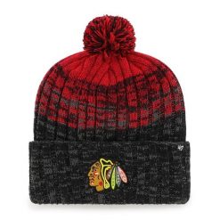 Czapka zimowa 47 Brand NHL Chicago Blackhakws Cascade black. Czarne czapki damskie 47 Brand, na zimę, bez wzorów. Za 139.99 zł.