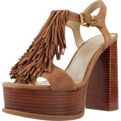 Sandały MICHAEL KORS INDRA Brązowy. Brązowe sandały damskie MICHAEL KORS ACCESS, bez wzorów, ze skóry, bez obcasa, bez zapięcia. Za 736.99 zł.