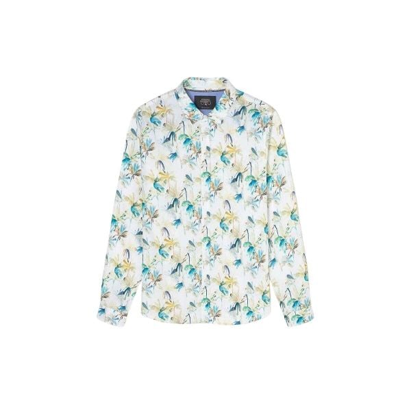 Koszula Le Temps des cerises Orel. Białe koszule męskie Le Temps Des Cerises, m, bez wzorów, eleganckie, bez kołnierzyka, bez ramiączek. W wyprzedaży za 286.70 zł.