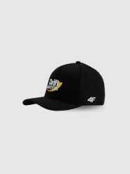 4F Czapka z daszkiem snapback uniseks 4F x Drift Masters - czarna S/M. Czarne czapki damskie 4F, bez wzorów, z bawełny, eleganckie. Za 119.99 zł.