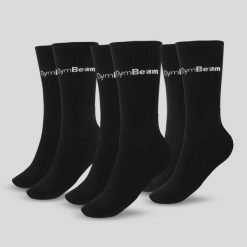 Skarpety GymBeam 32629 3/4 3. Czarne skarpety męskie GYMBEAM, bez wzorów, z bawełny. Za 34.99 zł.