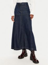 Munthe Spódnica jeansowa Tuxya 243122024314 Granatowy Regular Fit. Niebieskie spódnice damskie Munthe, bez wzorów, z jeansu. Za 549.99 zł.