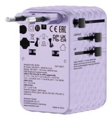 Uniwersalny zasilacz podróżny Verbatim Charge 'N' Travel 100 W z wysuwanym kablem fioletowy. Fioletowe powerbanki Verbatim. Za 230.99 zł.