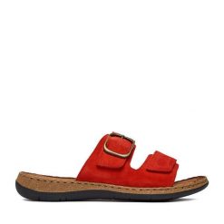 Klapki Go Soft. Czerwone klapki damskie GO SOFT, bez wzorów, bez obcasa, bez zapięcia. Za 169.99 zł.