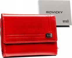 Rovicky Portfel damski ze skóry naturalnej zamykany na zatrzask - Rovicky NoSize. Portfele damskie ROVICKY, ze skóry. Za 164.68 zł.