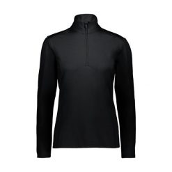 Bluza treningowa damska CMP 30L1086U901. Czarne bluzy damskie CMP, na zimę, l, bez wzorów, eleganckie, bez ramiączek, bez kaptura. W wyprzedaży za 99.99 zł.