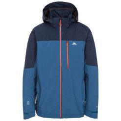 Kurtka Z Kapturem Męska Tappin Wodoodporna. Niebieskie kurtki męskie Trespass, l, bez wzorów, z materiału, klasyczne, z kapturem. Za 317.99 zł.