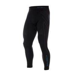 Spodnie termoaktywne Brubeck THERMO LE11840A z długą nogawką, męskie, czarno-niebieskie, Rozmiar XL. Czarne spodnie sportowe męskie Brubeck, m, bez wzorów, z dzianiny, do biegania. Za 119.99 zł.