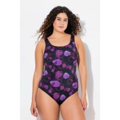 Damskie Strój kąpielowy liście bez miękkich miseczek z recyklingu. Czarne stroje kąpielowe damskie Ulla Popken, plus size, bez wzorów, z elastanu. Za 199.99 zł.