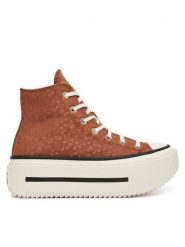 Converse Trampki Chuck Taylor All Star Lift Double Stack Platform Deer A17883C Brązowy. Brązowe trampki i tenisówki damskie Converse, bez wzorów, z materiału, bez zapięcia. Za 449.99 zł.