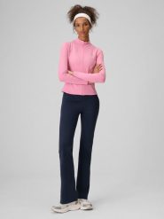 4F Legginsy dzianinowe z rozszerzanymi nogawkami damskie - granatowe XL. Niebieskie legginsy damskie 4F, bez wzorów, z dzianiny. Za 129.99 zł.