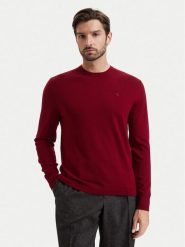 Calvin Klein Sweter LV04LB305G Czerwony ciemny Regular Fit. Czerwone swetry męskie Calvin Klein, m, bez wzorów, z wełny, bez kołnierzyka, bez ramiączek. Za 489.99 zł.