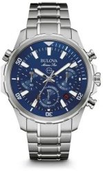 Zegarek Bulova Series B Quartz Zegarek męski niebieska tarcza 43 mm (96B256). Niebieskie zegarki męskie Bulova, bez wzorów. Za 1,463.99 zł.