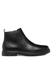 Geox Botki U Spherica Ec1 B Abx U46HNC 00043 C9999 Czarny. Czarne botki męskie Geox, bez wzorów, ze skóry, bez obcasa, bez zapięcia. Za 549.99 zł.