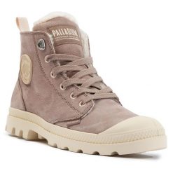Trapery Palladium. Brązowe trapery damskie Palladium, bez zapięcia. Za 579.99 zł.