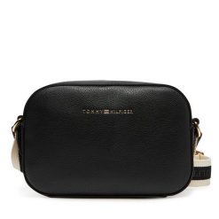 Torebka Tommy Hilfiger. Czarne listonoszki damskie Tommy Hilfiger, bez wzorów, bez dodatków. Za 349.99 zł.
