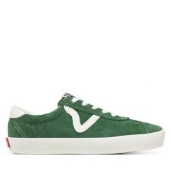 Tenisówki Vans. Zielone trampki i tenisówki damskie Vans, bez wzorów, bez zapięcia. Za 309.99 zł.