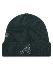 New Era Czapka Atlanta Braves World Series Patch Cuff Knit Beanie 60580730 Zielony. Zielone czapki damskie New Era, na zimę, bez wzorów, z materiału. Za 179.99 zł.
