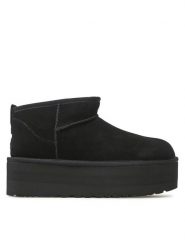 Ugg Śniegowce W Classic Ultra Mini Platform 1135092 Czarny. Czarne śniegowce damskie UGG, ze skóry, bez zapięcia. Za 819.99 zł.