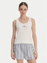 Calvin Klein Underwear Top LV00QS7603 Biały Slim Fit. Białe topy damskie Calvin Klein Underwear, xl, bez wzorów, z bawełny, bez kołnierzyka, bez ramiączek. Za 98.99 zł.