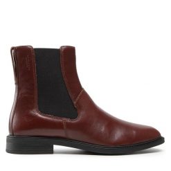 Sztyblety Vagabond Shoemakers. Brązowe botki damskie Vagabond Shoemakers, bez wzorów, bez obcasa, na płaskiej podeszwie, bez zapięcia. Za 719.99 zł.