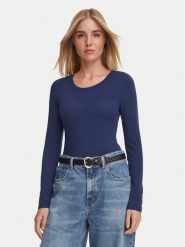 Polo Ralph Lauren Bluzka 4P0494 Granatowy Slim Fit. Niebieskie bluzki damskie Polo Ralph Lauren, s, bez wzorów, z bawełny, bez kołnierzyka, bez ramiączek. Za 434.99 zł.