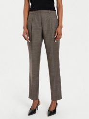 Weekend Max Mara Spodnie materiałowe Caldaia 2425136132 Brązowy Slim Fit. Brązowe spodnie materiałowe damskie Weekend Max Mara, bez wzorów, z materiału. Za 489.99 zł.