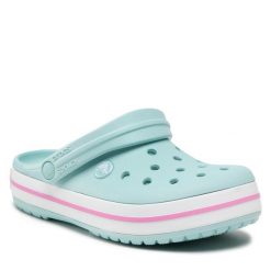 Klapki Crocs. Niebieskie klapki damskie Crocs, bez wzorów, bez zapięcia. Za 249.99 zł.
