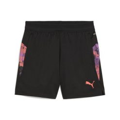 Młodzieżowe szorty piłkarskie IndividualCUP PUMA Black. Czarna szorty damskie Puma, bez wzorów, klasyczne, z standardowym stanem. W wyprzedaży za 104.00 zł.