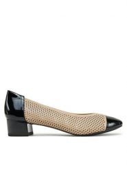 Caprice Czółenka 9-22504-44 Beżowy. Brązowe czółenka damskie Caprice, bez wzorów, ze skóry, bez obcasa, bez zapięcia. Za 232.99 zł.