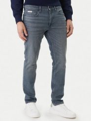Calvin Klein Jeans Jeansy LV04RF700G Szary Slim Fit. Szare jeansy męskie Calvin Klein Jeans, z bawełny. Za 529.99 zł.