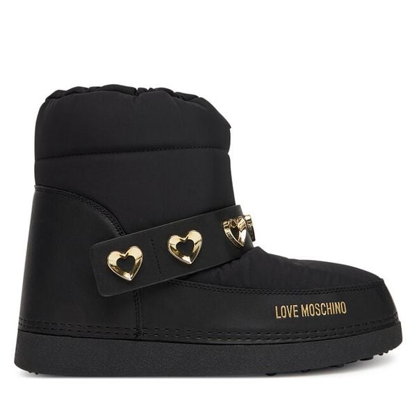 Śniegowce LOVE MOSCHINO. Czarne śniegowce damskie Love Moschino, bez zapięcia. Za 749.99 zł.